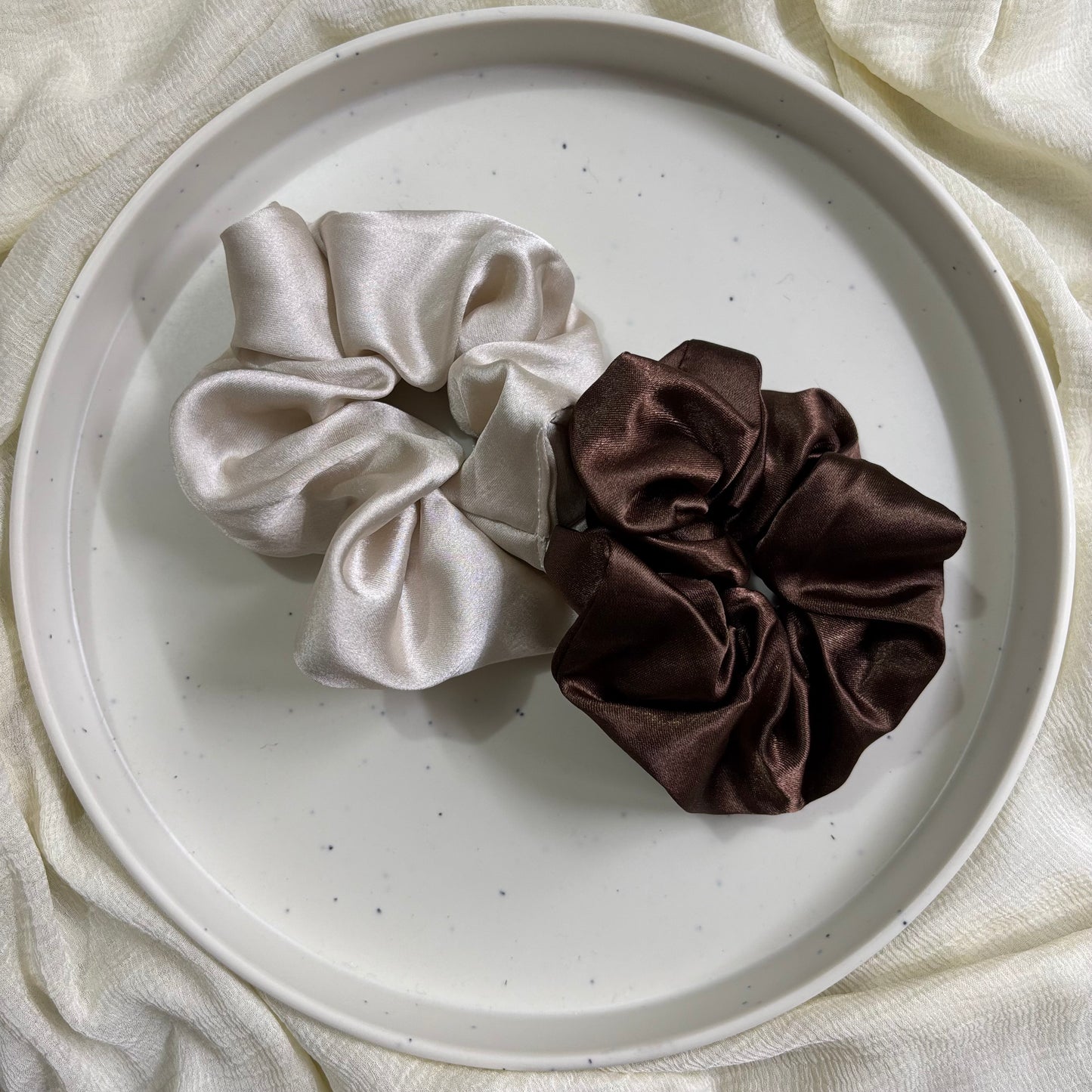 Satin Scrunchies - Set of 2