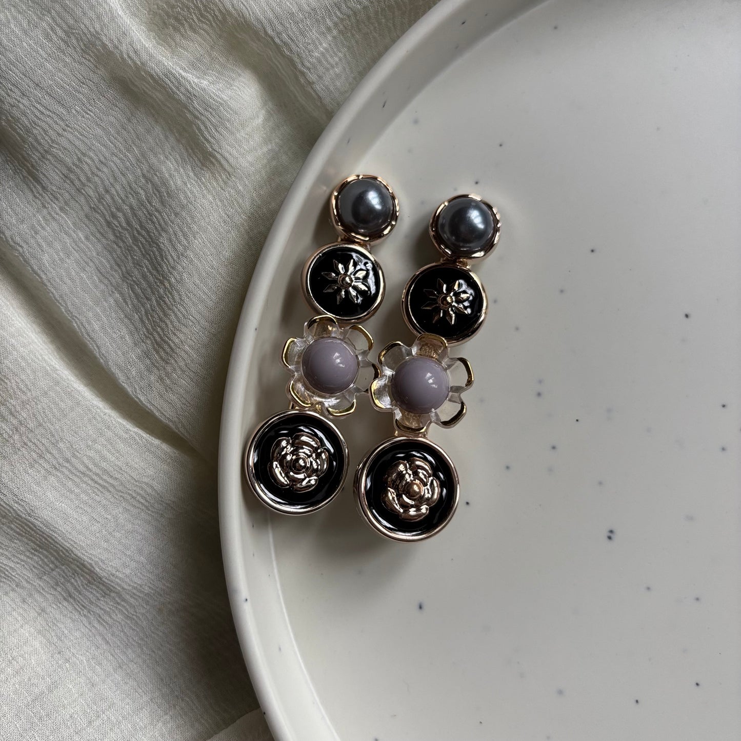Fancy Black Hair Pin - Pair of 2