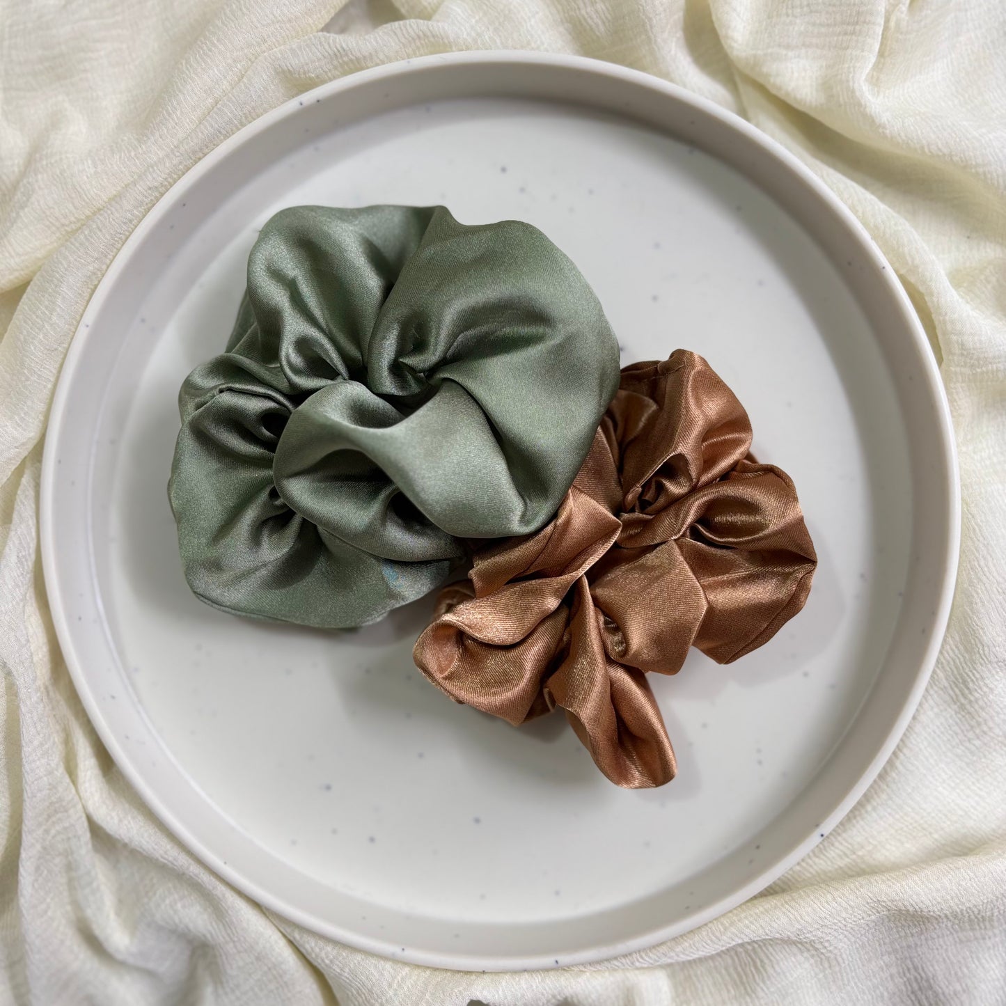 Satin Scrunchies - Set of 2