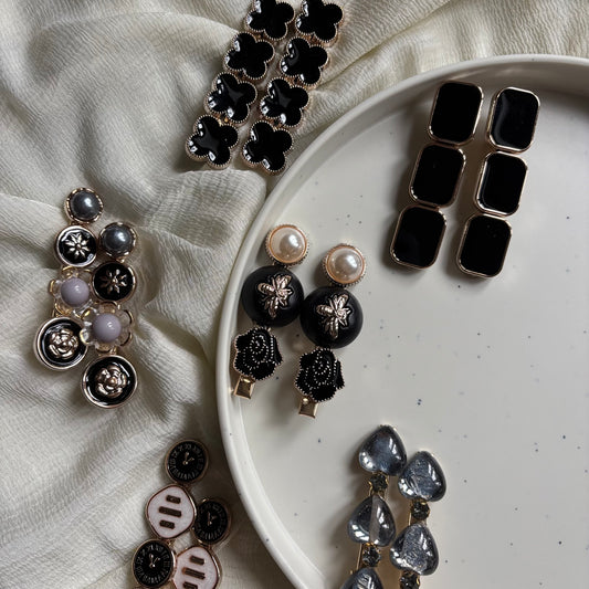 Fancy Black Hair Pin - Pair of 2