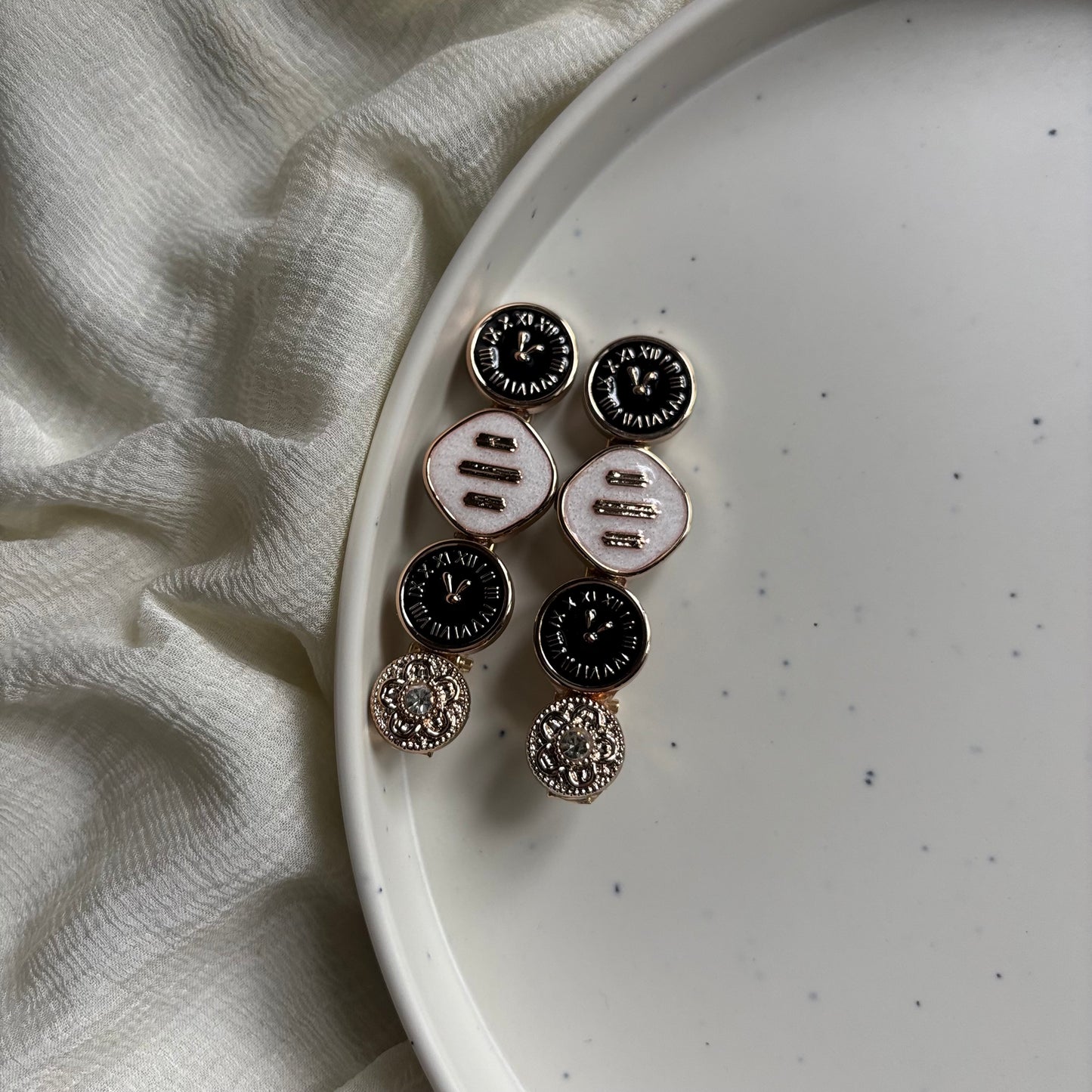 Fancy Black Hair Pin - Pair of 2