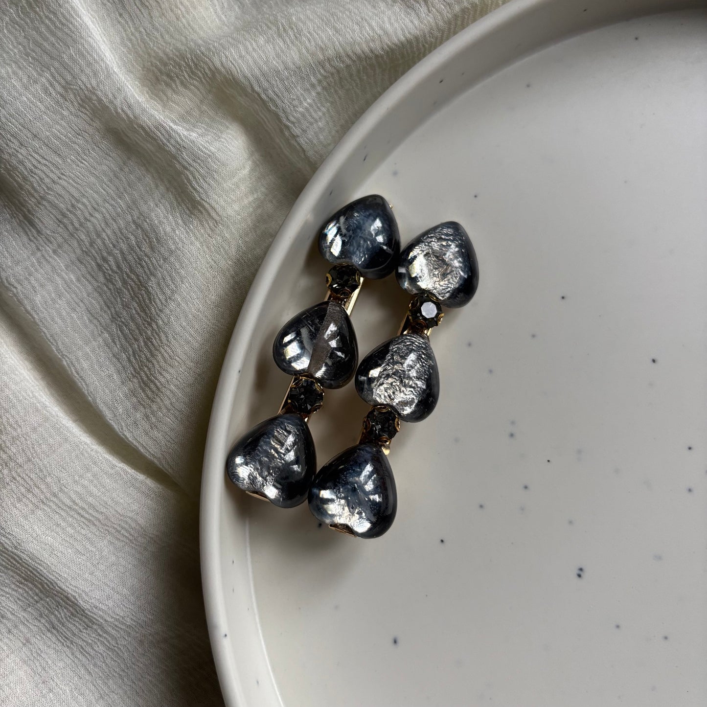 Fancy Black Hair Pin - Pair of 2