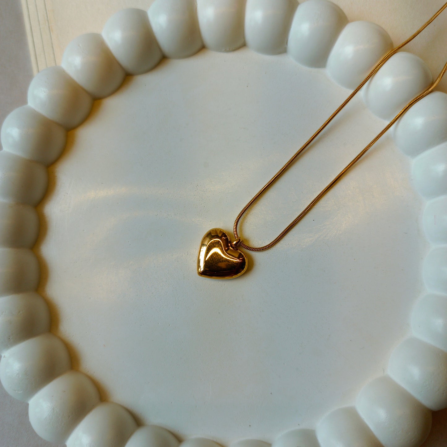 Heart of gold Chain Pendant 18K Gold Plated, Waterproof and Anti Tarnish
