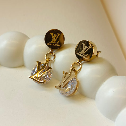 LV Drop Earrings 18K Gold Plated, Waterproof and Anti Tarnish