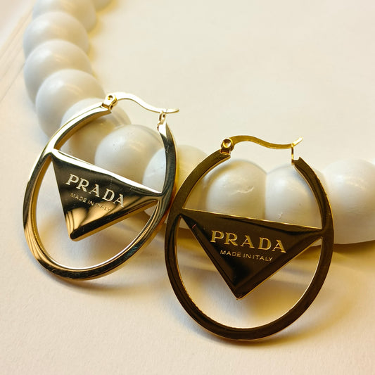 Prada Bold Hoop Earrings