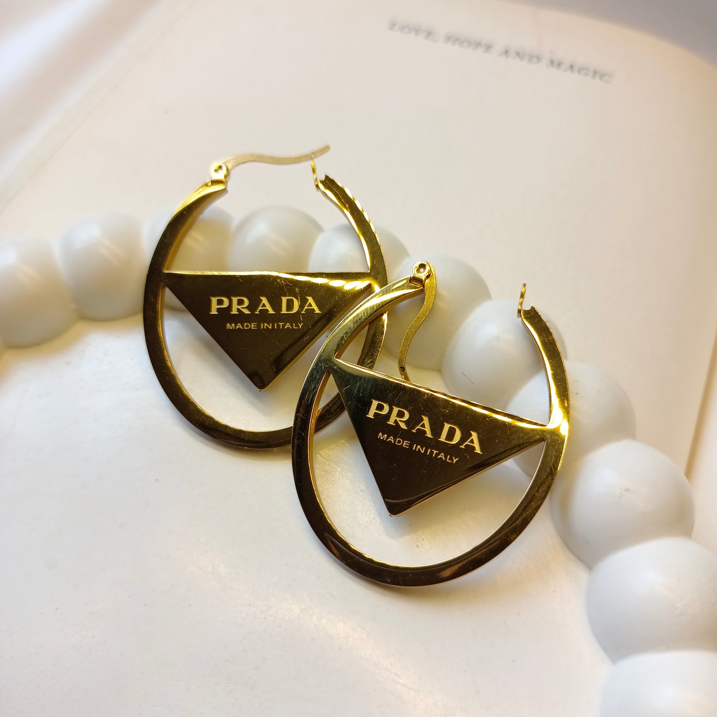 Prada Bold Hoop Earrings