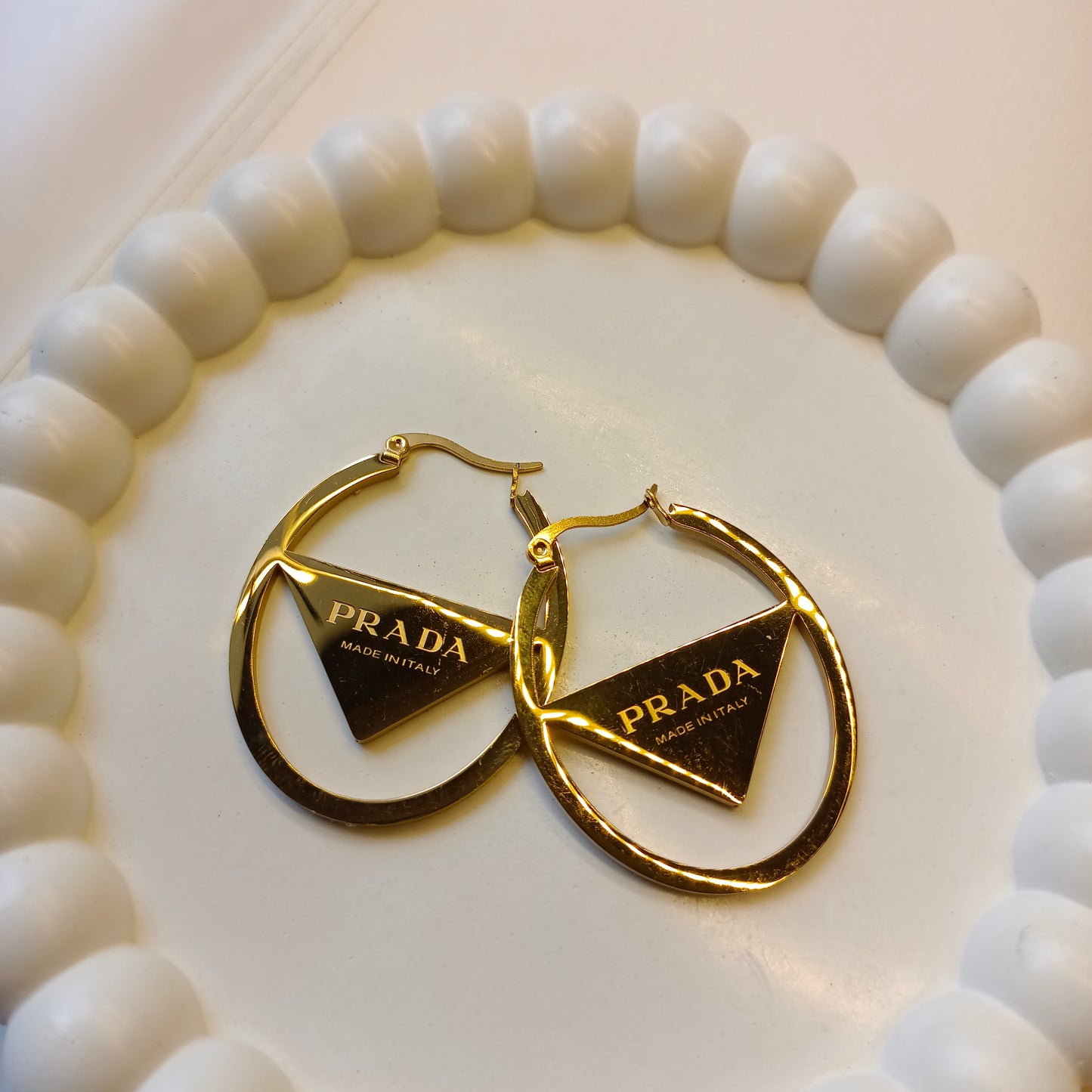Prada Bold Hoop Earrings